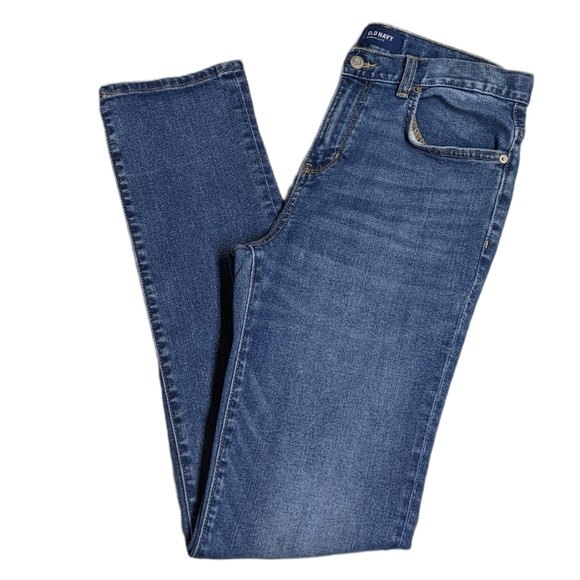 Old Navy Jeans Youth 16 Regular Skinny Adjustable Waist Blue Kids Boys - Picture 1 of 7